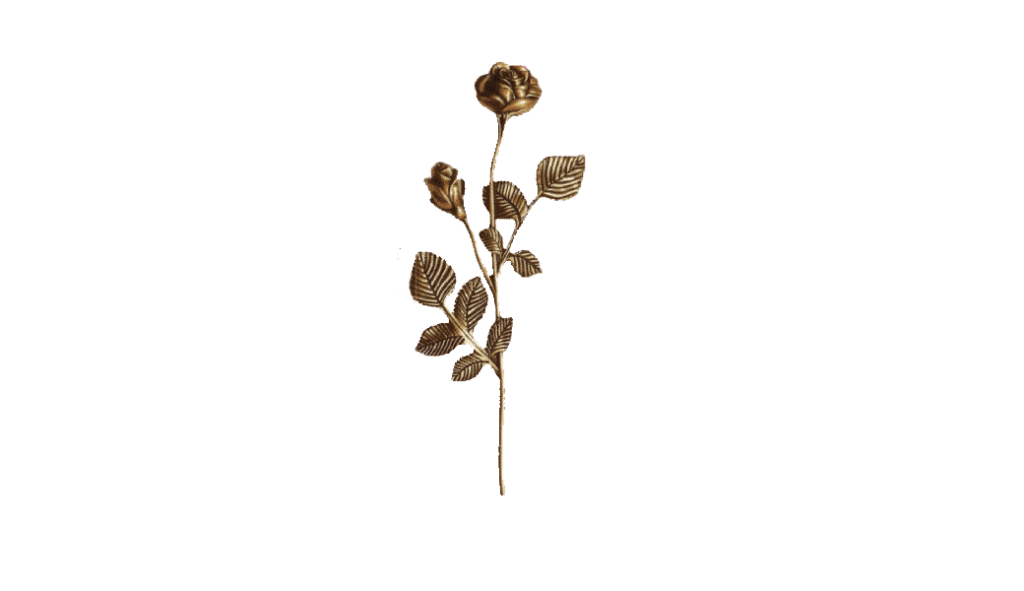 ornement rose metal