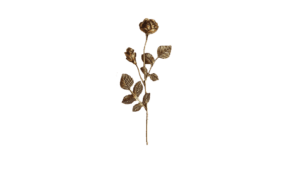 ornement rose metal